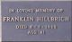 Franklyn Howard Hillbrick Headstone