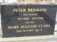 Peter Brisbane and Maria Clara Auguste (Hillbrich) Brisbane Headstone